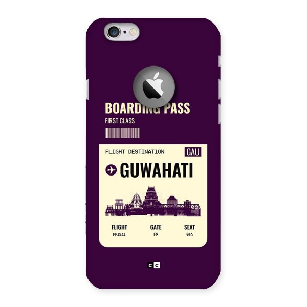 Guwahati Boarding Pass Back Case for iPhone 6 Logo Cut
