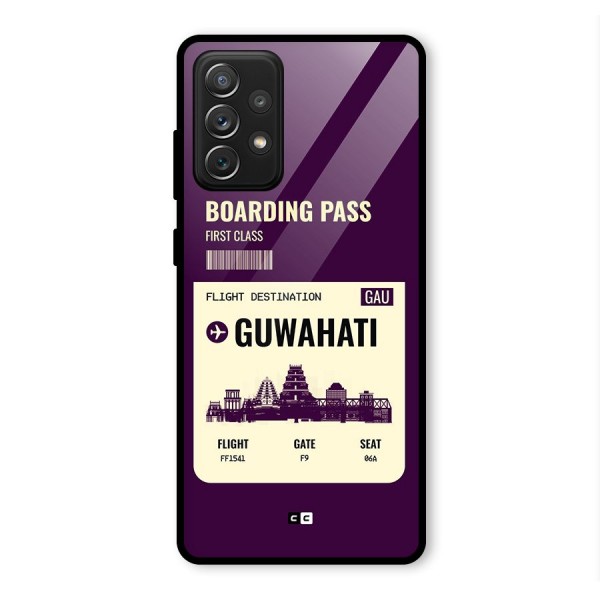 Guwahati Boarding Pass Glass Back Case for Galaxy A72