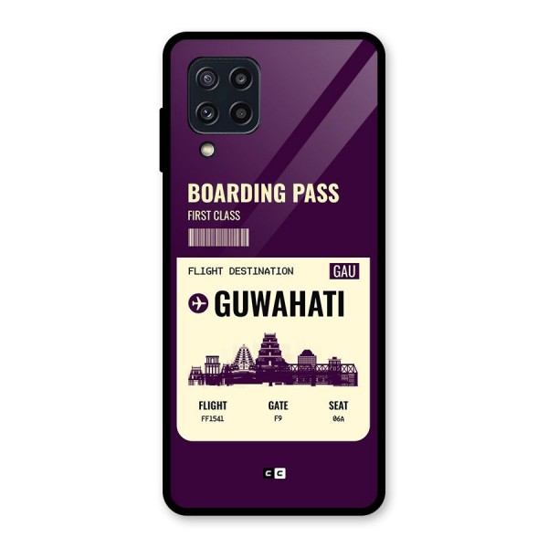 Guwahati Boarding Pass Glass Back Case for Galaxy M32