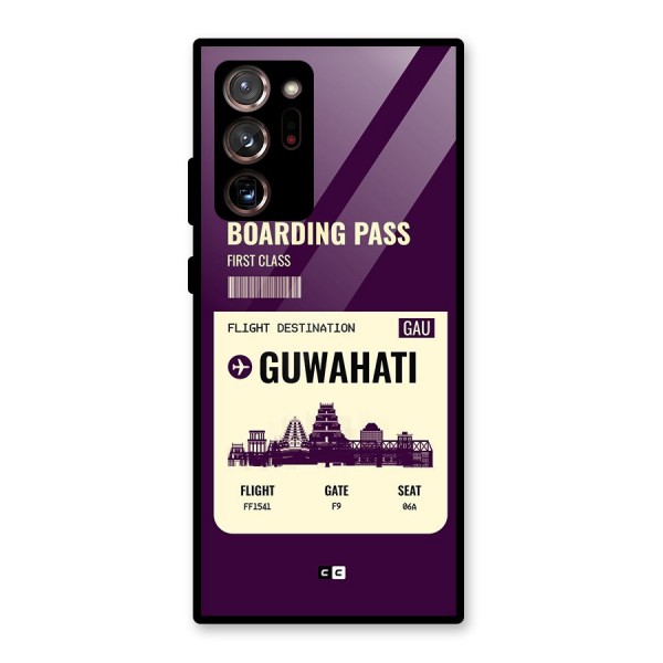 Guwahati Boarding Pass Glass Back Case for Galaxy Note 20 Ultra 5G