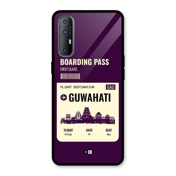 Guwahati Boarding Pass Glass Back Case for Oppo Reno3 Pro