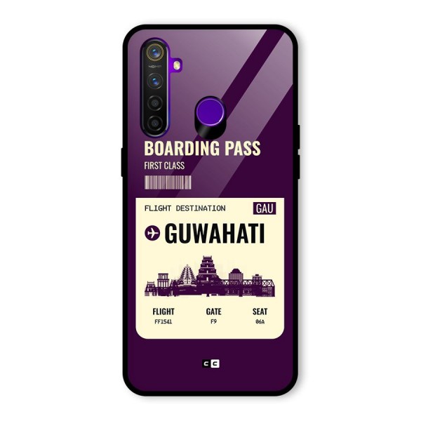 Guwahati Boarding Pass Glass Back Case for Realme 5 Pro