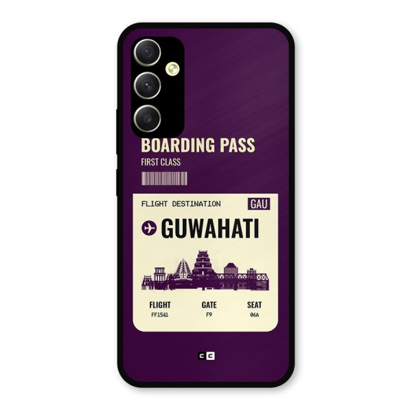 Guwahati Boarding Pass Metal Back Case for Galaxy A34