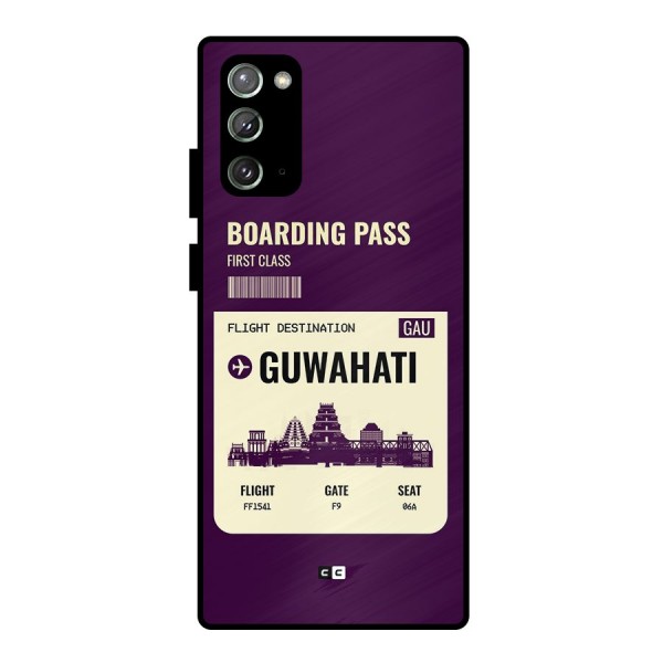 Guwahati Boarding Pass Metal Back Case for Galaxy Note 20