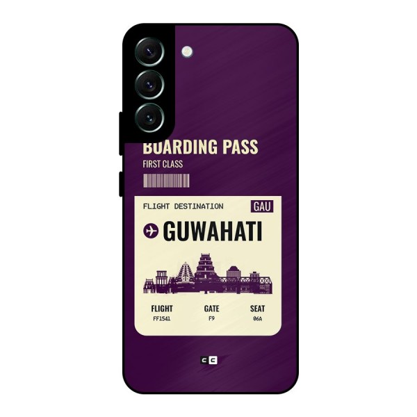 Guwahati Boarding Pass Metal Back Case for Galaxy S22 Plus 5G