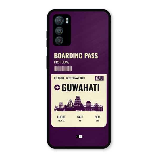 Guwahati Boarding Pass Metal Back Case for Moto G42