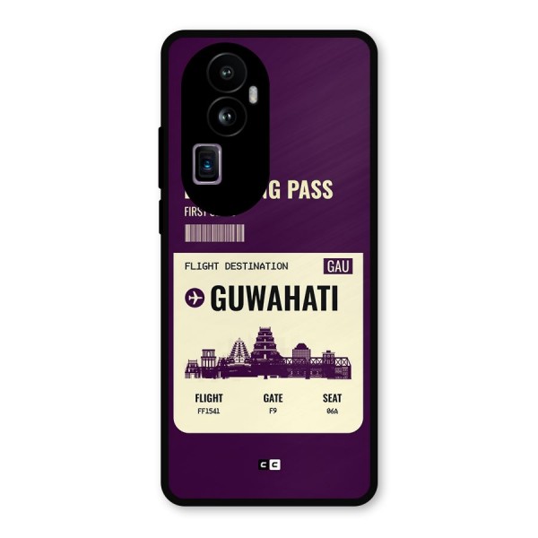 Guwahati Boarding Pass Metal Back Case for Oppo Reno10 Pro Plus