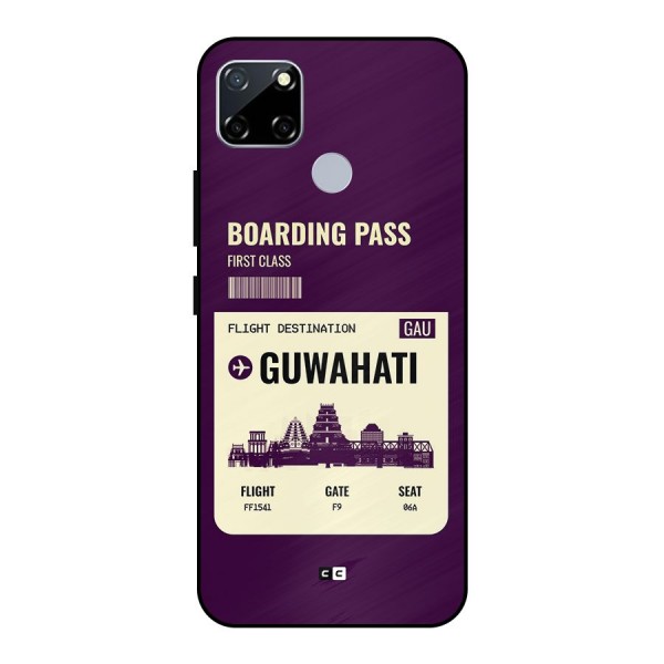 Guwahati Boarding Pass Metal Back Case for Realme Narzo 30A