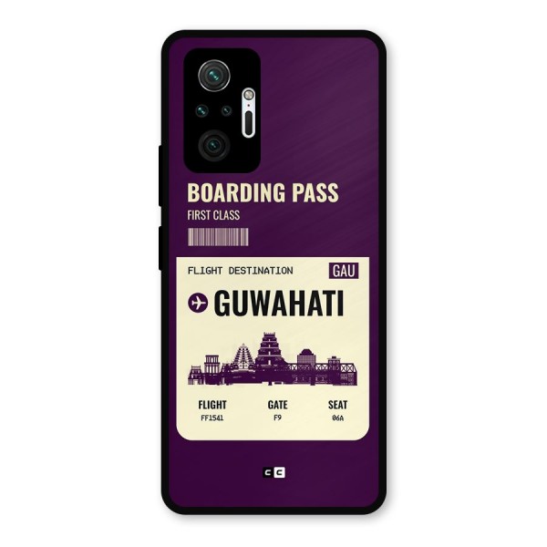 Guwahati Boarding Pass Metal Back Case for Redmi Note 10 Pro Max