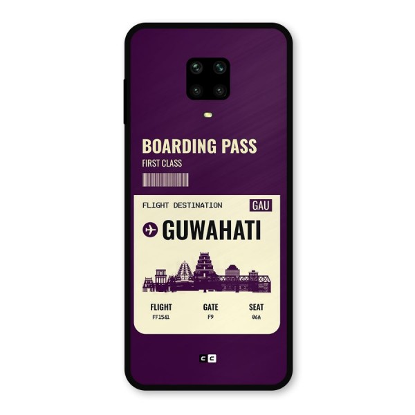 Guwahati Boarding Pass Metal Back Case for Redmi Note 9 Pro Max