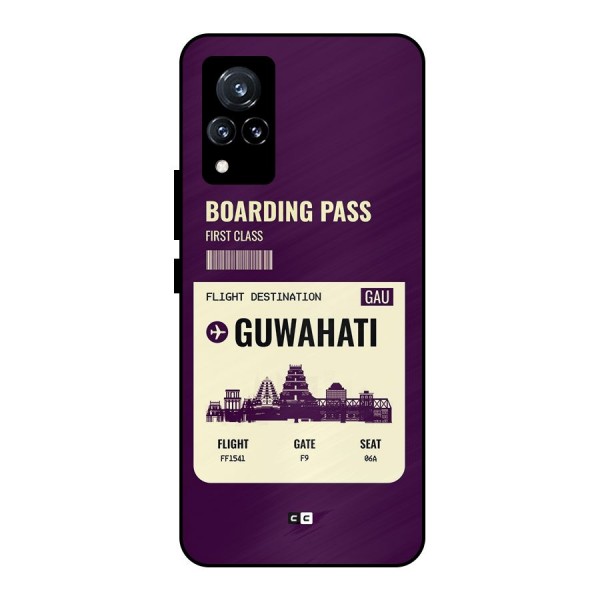 Guwahati Boarding Pass Metal Back Case for Vivo V21 5G