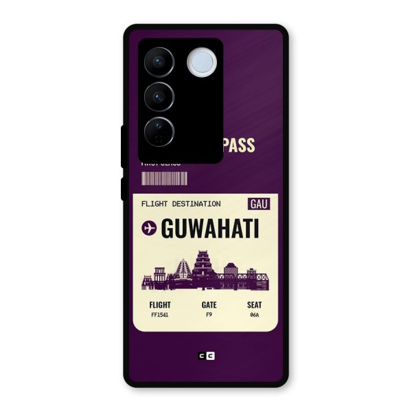 Guwahati Boarding Pass Metal Back Case for Vivo V27