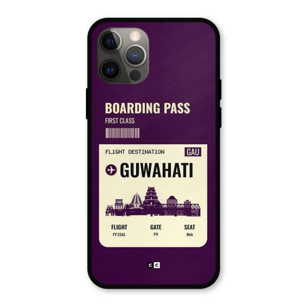 Guwahati Boarding Pass Metal Back Case for iPhone 12 Pro