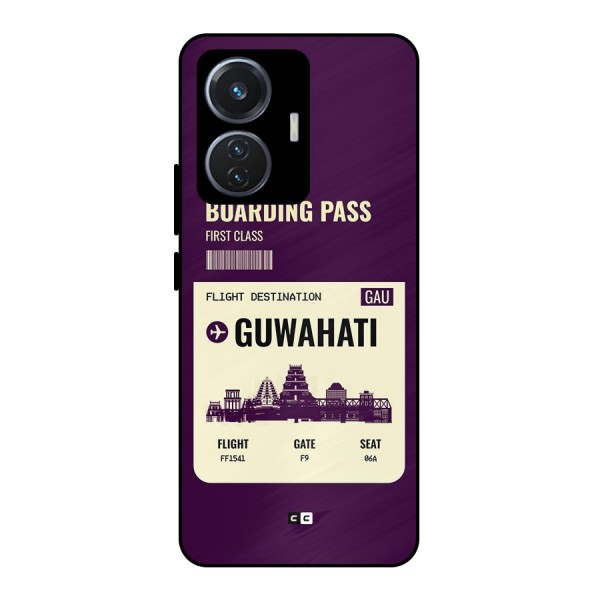 Guwahati Boarding Pass Metal Back Case for iQOO Z6 44W