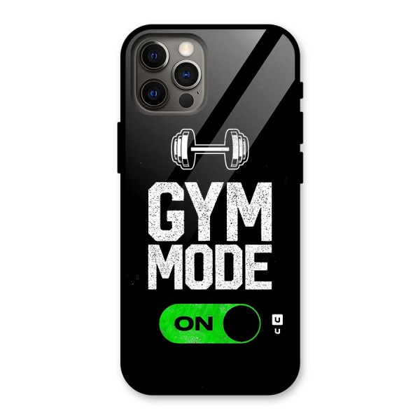 Gym Mode On Glass Back Case for iPhone 12 Pro