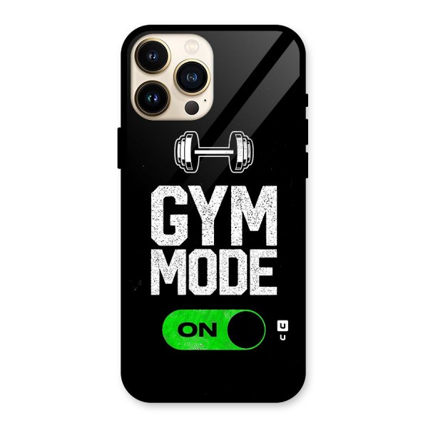 Gym Mode On Glass Back Case for iPhone 13 Pro Max