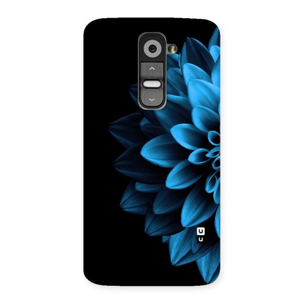 Half Blue Flower Back Case for LG G2