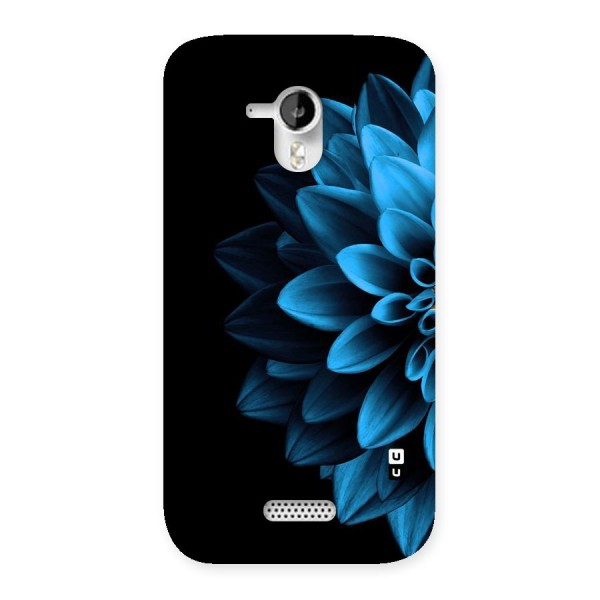 Half Blue Flower Back Case for Micromax Canvas HD A116