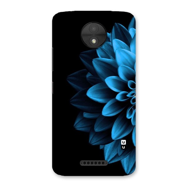 Half Blue Flower Back Case for Moto C