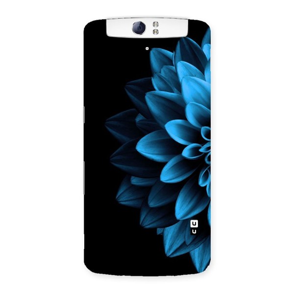 Half Blue Flower Back Case for Oppo N1