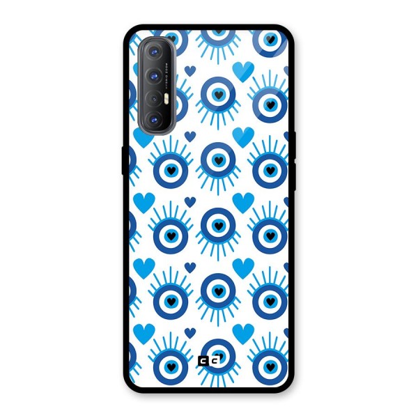 Hands Draw Eye Glass Back Case for Oppo Reno3 Pro