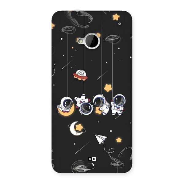 Hanging Astronauts Back Case for One M7 (Single Sim)