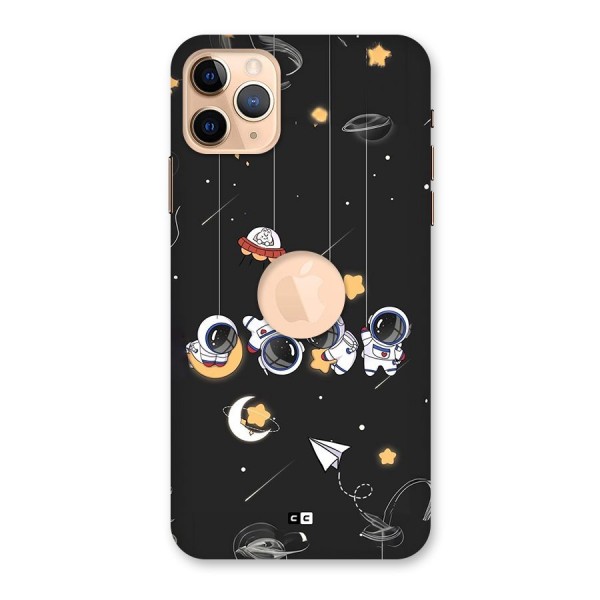 Hanging Astronauts Back Case for iPhone 11 Pro Max Logo Cut