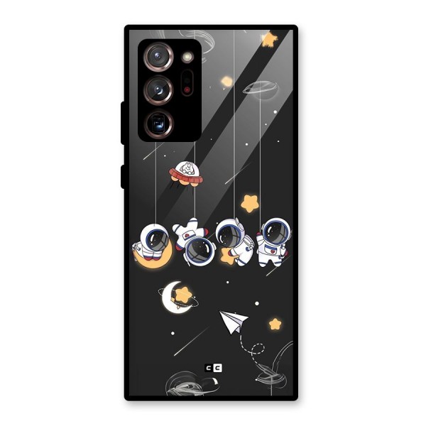 Hanging Astronauts Glass Back Case for Galaxy Note 20 Ultra 5G