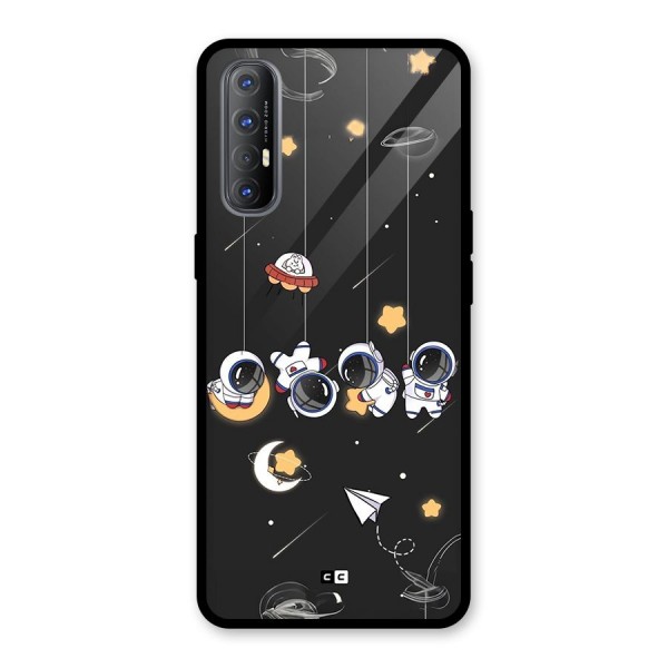 Hanging Astronauts Glass Back Case for Oppo Reno3 Pro