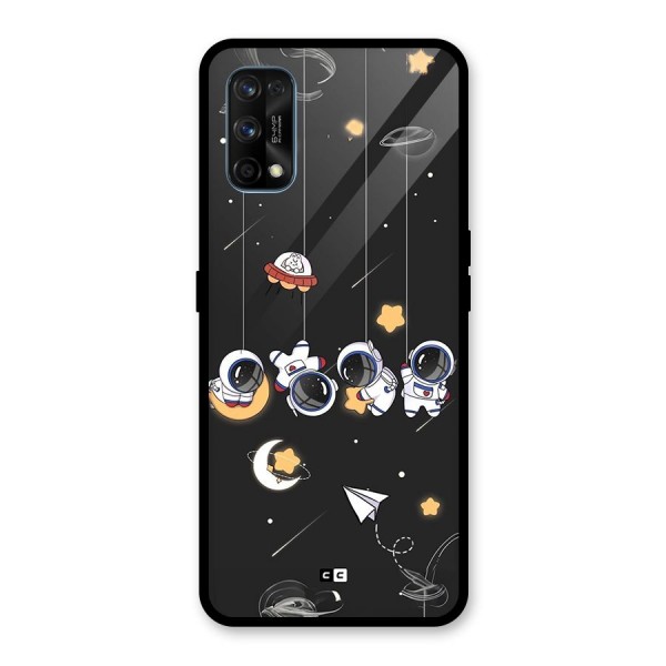 Hanging Astronauts Glass Back Case for Realme 7 Pro