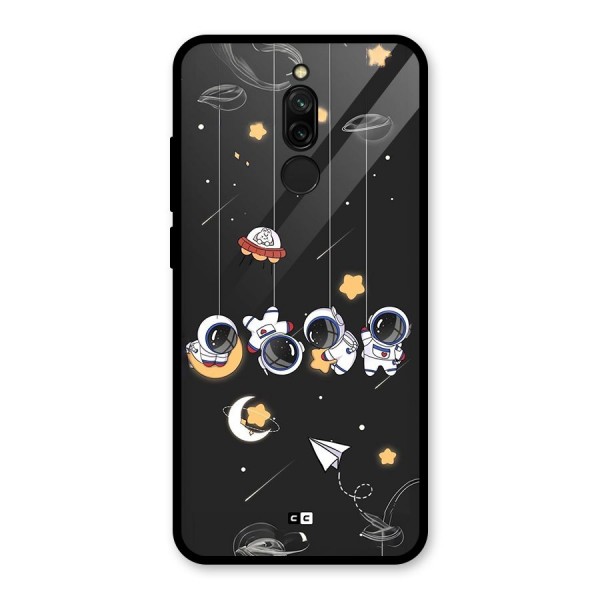 Hanging Astronauts Glass Back Case for Redmi 8