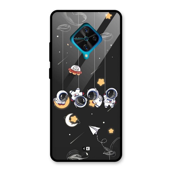 Hanging Astronauts Glass Back Case for Vivo S1 Pro