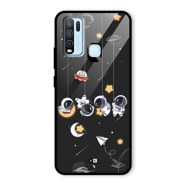Hanging Astronauts Glass Back Case for Vivo Y50