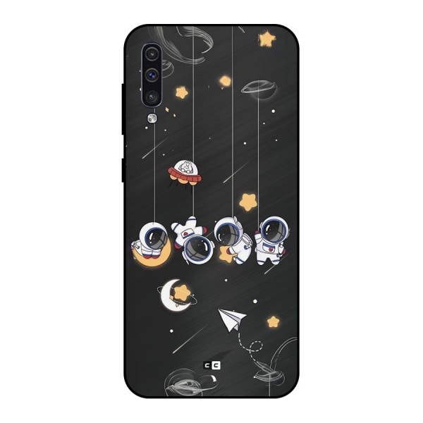 Hanging Astronauts Metal Back Case for Galaxy A30s