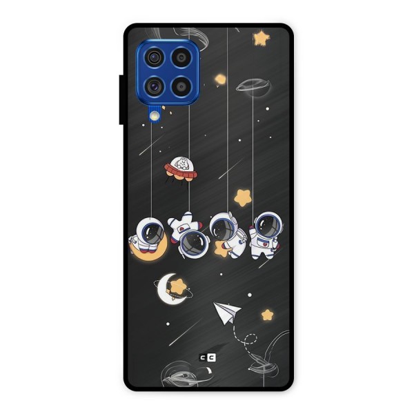Hanging Astronauts Metal Back Case for Galaxy F62