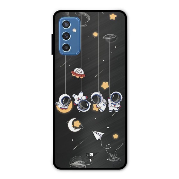 Hanging Astronauts Metal Back Case for Galaxy M52 5G