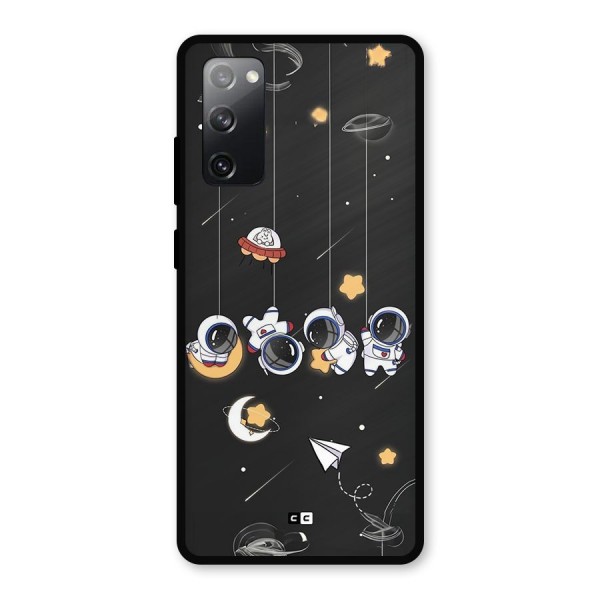 Hanging Astronauts Metal Back Case for Galaxy S20 FE 5G