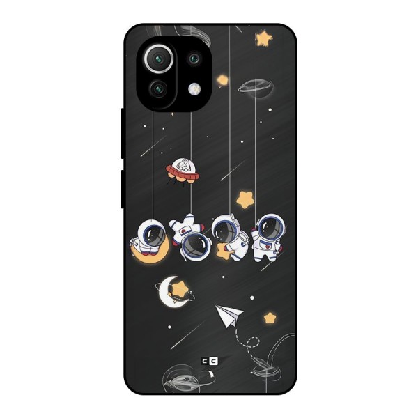 Hanging Astronauts Metal Back Case for Mi 11 Lite