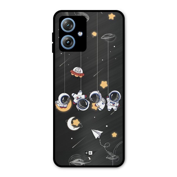 Hanging Astronauts Metal Back Case for Moto G54