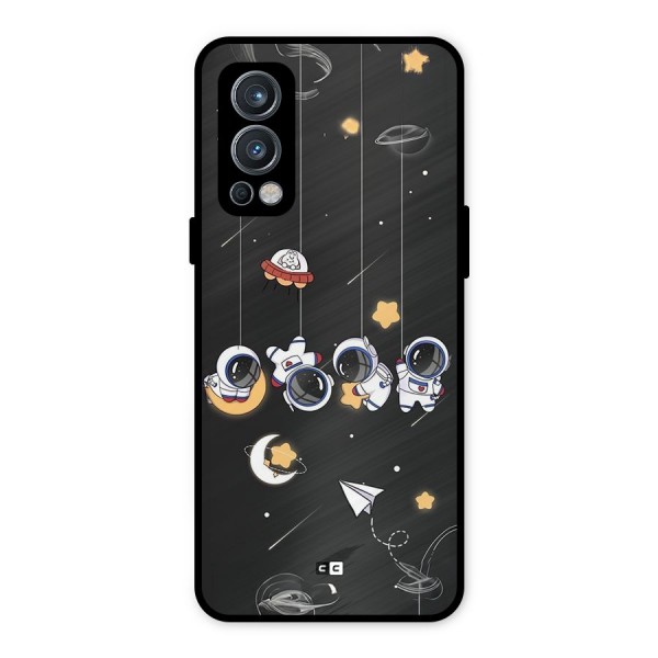 Hanging Astronauts Metal Back Case for OnePlus Nord 2 5G