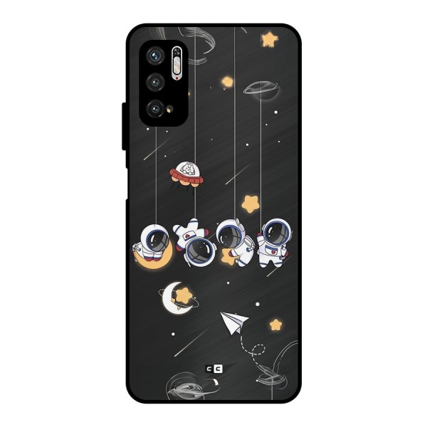 Hanging Astronauts Metal Back Case for Poco M3 Pro 5G