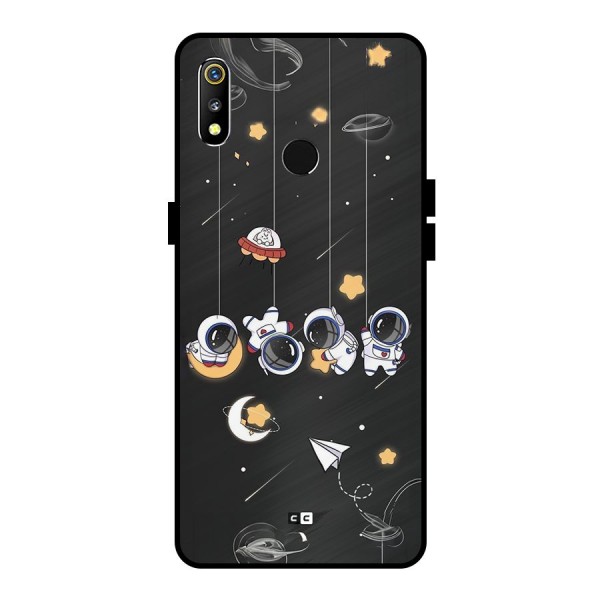 Hanging Astronauts Metal Back Case for Realme 3i