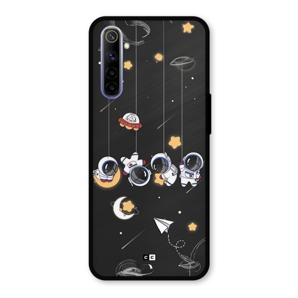 Hanging Astronauts Metal Back Case for Realme 6i