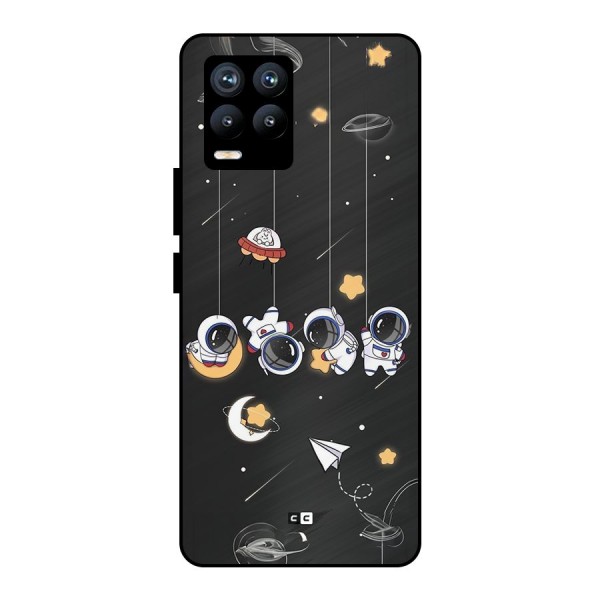 Hanging Astronauts Metal Back Case for Realme 8 Pro