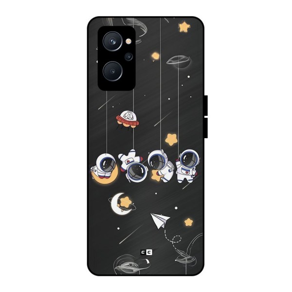 Hanging Astronauts Metal Back Case for Realme 9i 5G