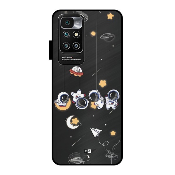 Hanging Astronauts Metal Back Case for Redmi 10 Prime