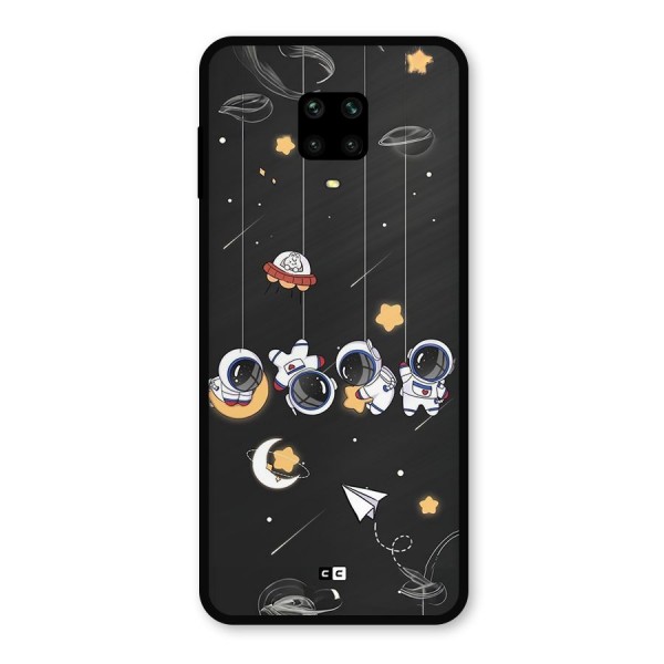 Hanging Astronauts Metal Back Case for Redmi Note 9 Pro Max