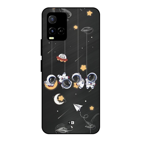 Hanging Astronauts Metal Back Case for Vivo Y21T