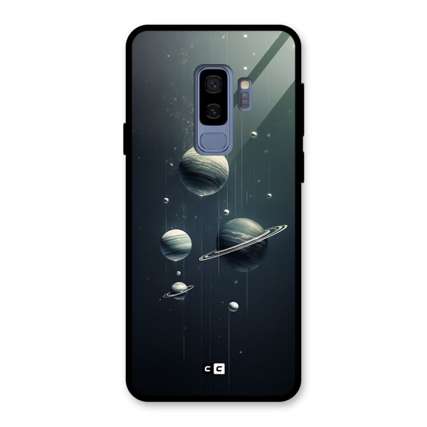 Hanging Planets Glass Back Case for Galaxy S9 Plus
