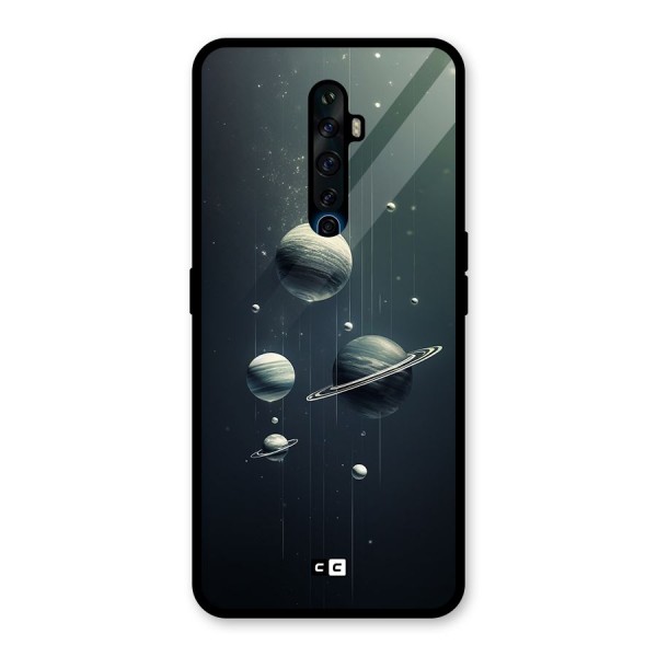 Hanging Planets Glass Back Case for Oppo Reno2 F
